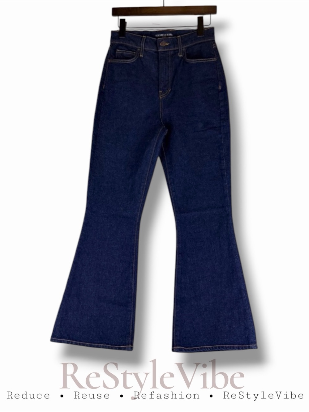 VERONICA BEARD Women’s Size 27 Denim Jeans Carson High Rise Fit Ankle Flare NWT